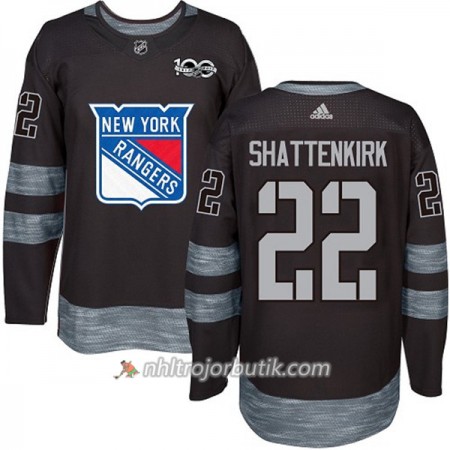 Män Ishockey New York Rangers Tröja Kevin Shattenkirk 22 1917-2017 100th Anniversary Adidas Svart Authentic